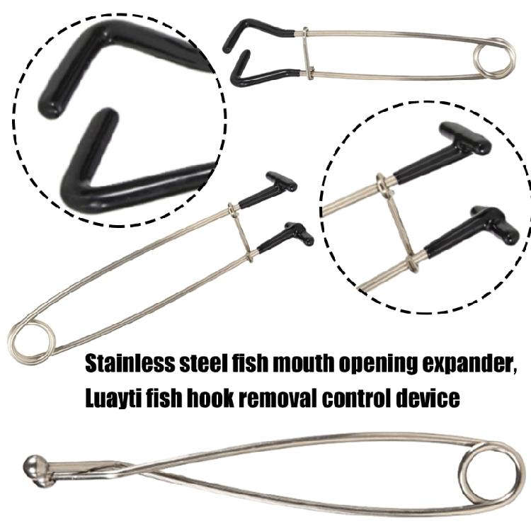 3 Stück Edelstahl Mundöffner Spreizer Salzwasser Angelwerkzeug Fischhakenentferner Extraktoren Fischmaul Kiefernsspreizer
