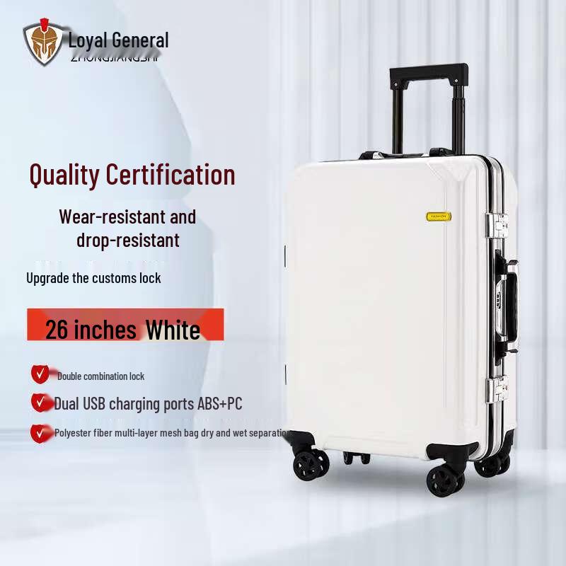 Zhongjiangshi Multi-functional Aluminum Frame Spinner Luggage 22 inch