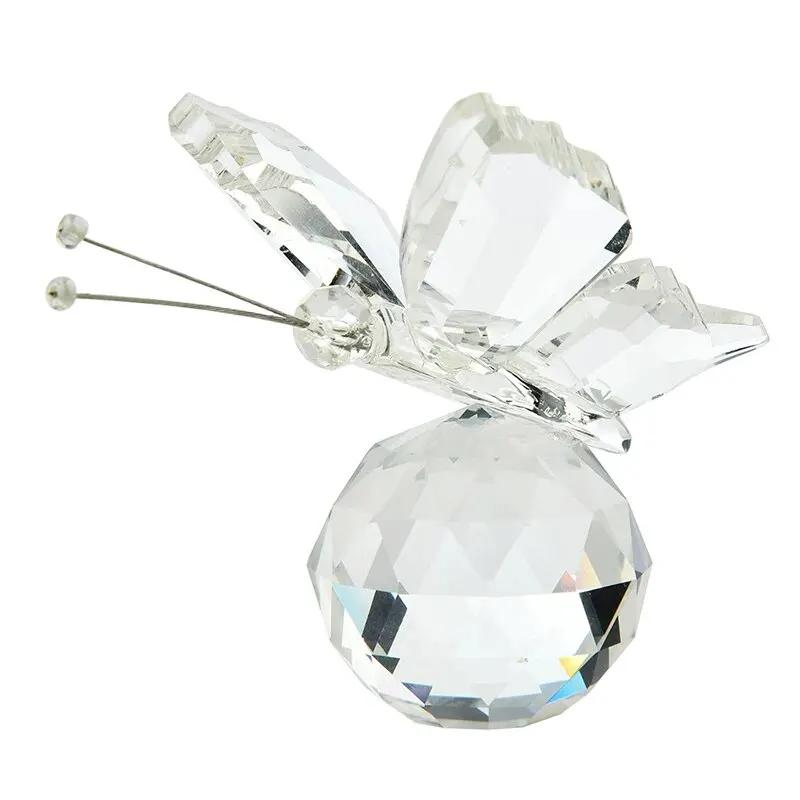 Three-dimensional Butterfly Crystal Ornament, Wedding Decoration, Handmade Glass Craft, Tabletop Decoration, Souvenir Gift