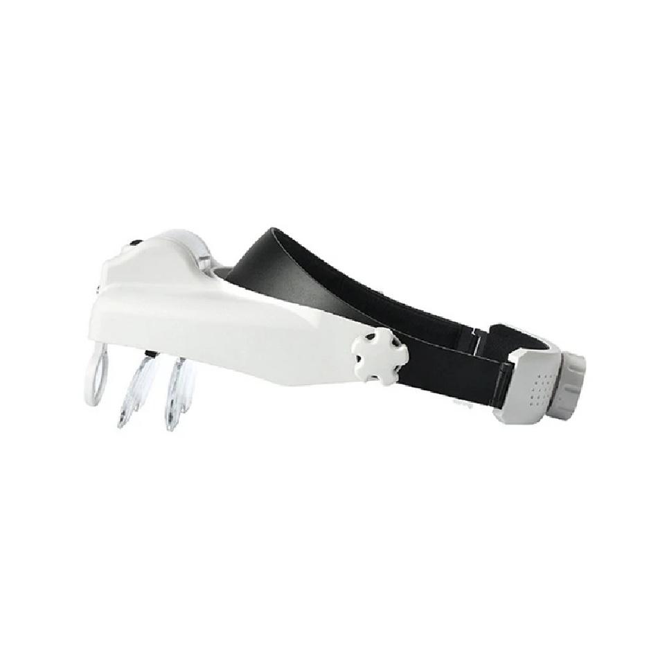 Headband Illuminated Magnifier Rechargeable Repair Solder Magnifying Glasses Interchangeable Lens Third Hand Loupe for Soldering