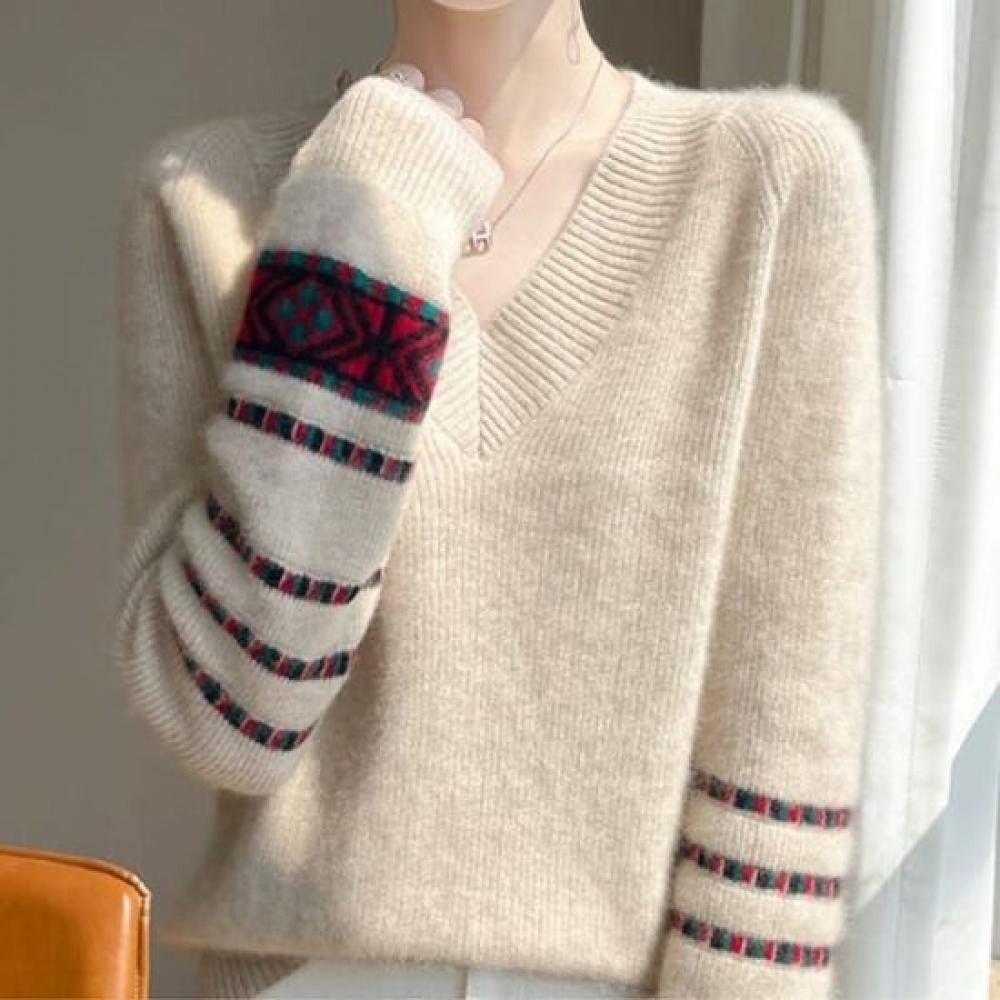 NaVaVa Soft Daily V Neck Long sleeVe Knit Sweater Nk2540