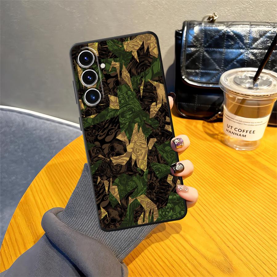 Camouflage Pattern Soft Back Phone Cover Case for Samsung Galaxy A24 A31 A16 A21s A22 A23 A33 A34 A14 A15 A35 A41 A51 A52 A54