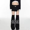 Women's Flared Leg Warmers Girls 80s Harajuku Punk Knee Highs Leg Socks Preppy Stockings Gotik Clothes Streetwears