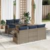 VidaXL Garden Lounge Set 6 Pcs with Grey Cushions Wicker, Outdoor Sofa Set, Garden Furniture 3326412