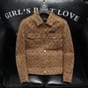 2025 Men's Winter Korean Slim Fit Jacquard Lapel Casual Cotton Jacket