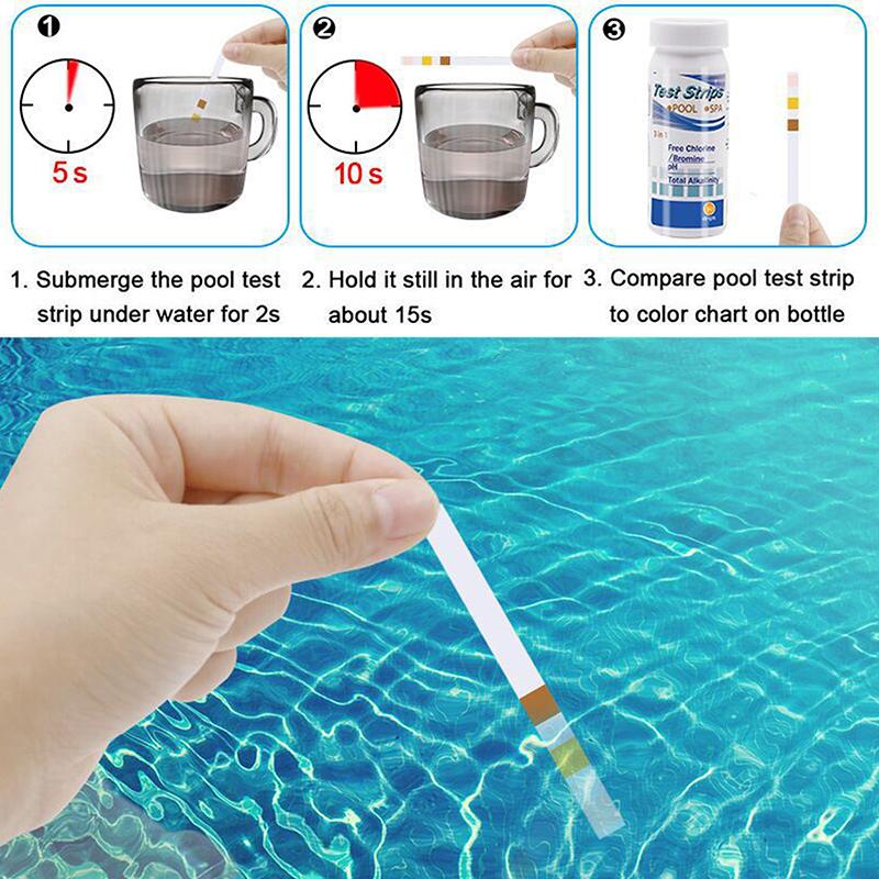Aquarium-Wasser Teststreifen Tankwasserqualität Testkit Pool SPA Teichwasser Testpapier PH Alkalinität Härte Testpapier