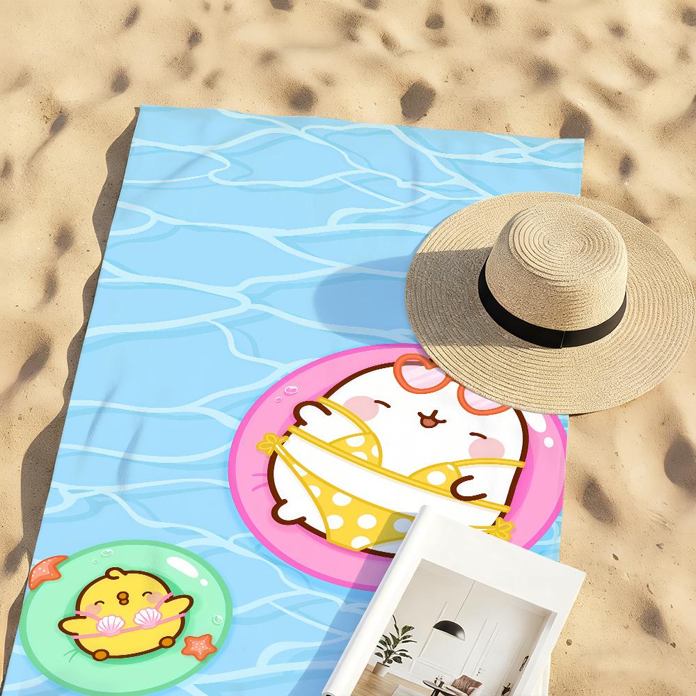 M-Molang CUTE Cartoon Towel Quick Drying Beach Towels Are Suitable For Swimming Pools Camping Yoga And The Gym