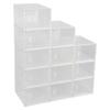 Transparente Schuhboxen Stapelbar Mehrschichtig Platzsparend Kunststoff Schuh-Ausstellungsregal für Schrank