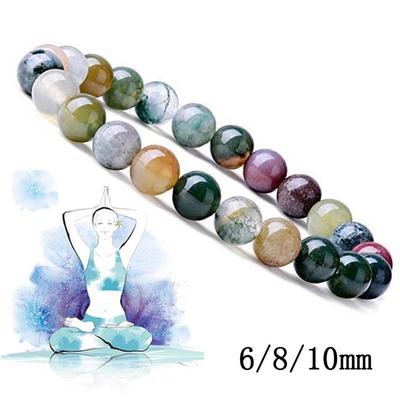 Agate Crystal Stretch Bracelet 8mm Healing Natural Beaded