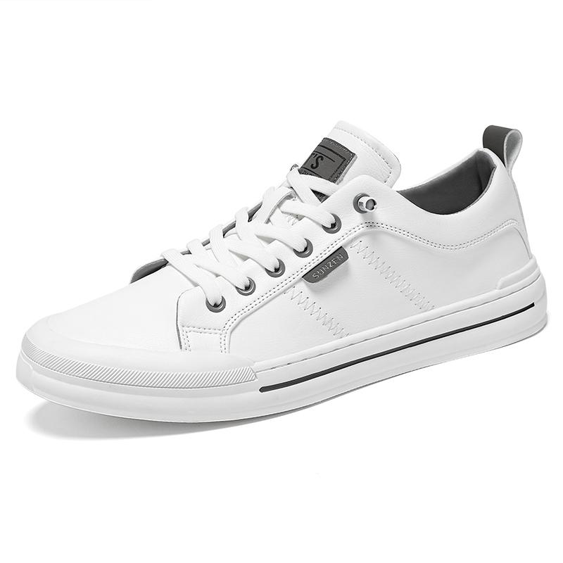 

Fashion 2024 New Men Casual Leather Vulcanized Shoes Comfy Walking Shoes Handmade Lace Up Sneakers Tennis Masculino Flat Designer Shoes 44