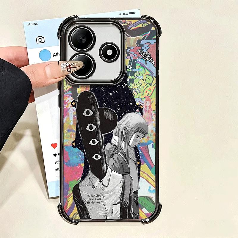 Oyasumi Punpun Anime Plating Phone Case For Xiaomi Poco X5 X6 X7 X8 Pro Max F8 Ultra F7 M8 M7 M5S Redmi 15C 15 14C 13C 13 X3 12C