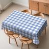 Blau-Weiß karierter Tischdecke Buffalo Plaid Rechteck Gingham Bauernhaus Wellenförmiger Rand Waschbare Abdeckung für Esszimmer Küche