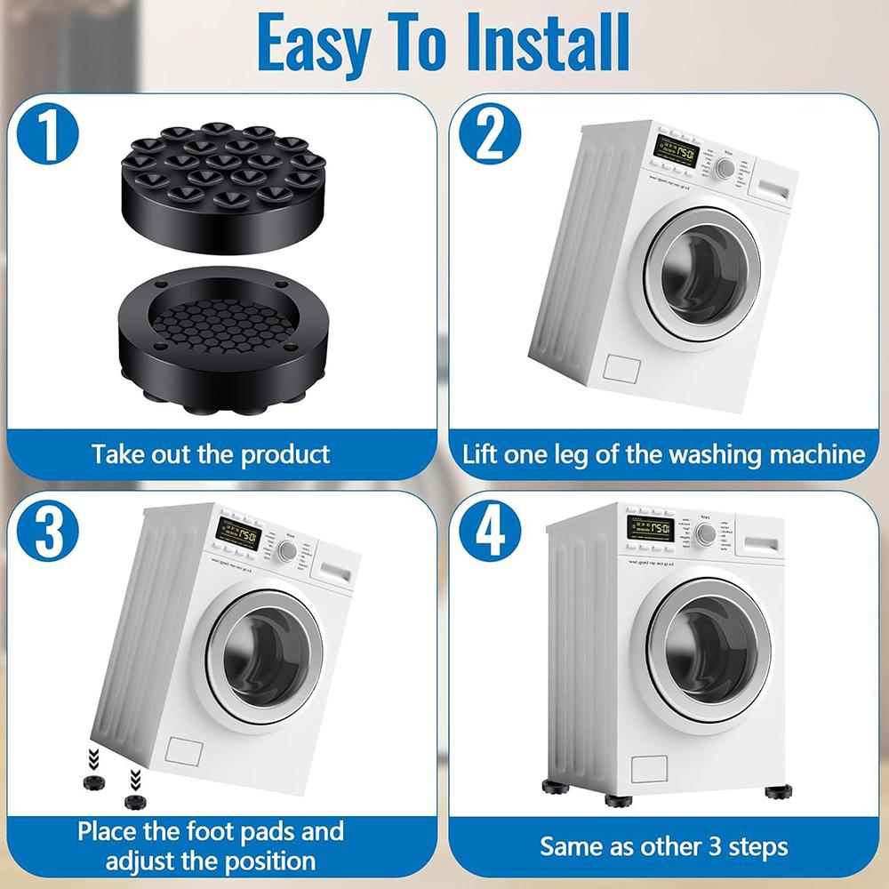 4pcs Vibration Damper Washing Machine, Universal Washing Machine Underla
