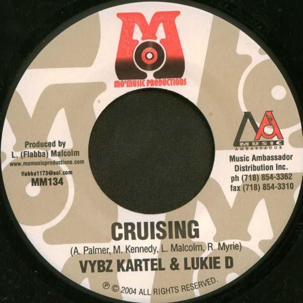 

7inch Record VYBZ KARTEL LUKIE D Cruising MM135 2004 US Reggae Ska Dub Used