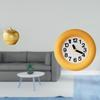Modern Resin Fruit Figurine Sculpture And Silent Contemporary Analog Wall Clock for Dining Room