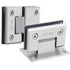 Stainless Steel Glass Door Hinge Silver Flat Fixtures Professional Bathroom Clip  Shower Room