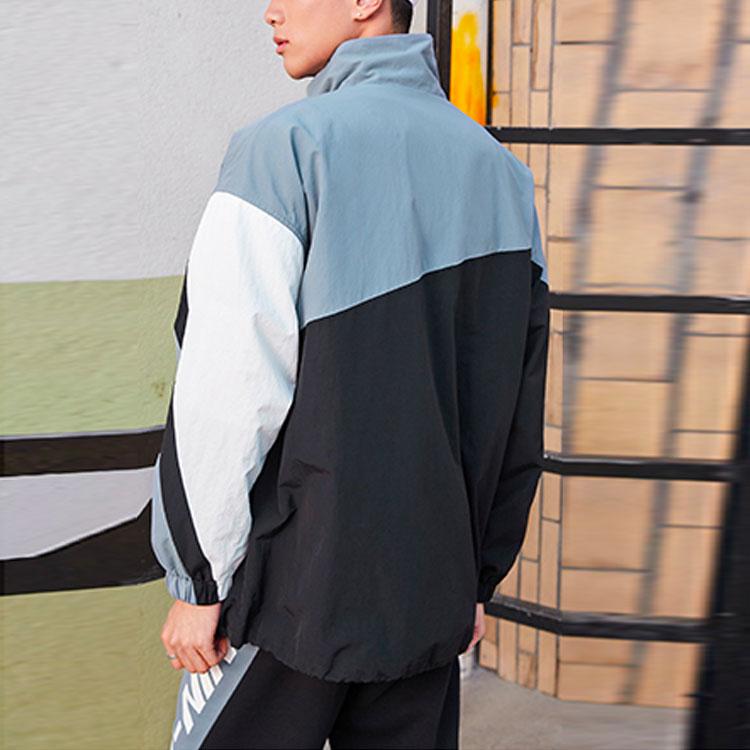 Li Ning Sports Fashion Series Logo Print Color Block Half Zip Jacket Men Jacket Multicolor AJDR391-2