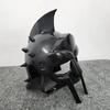 Helm Tragbar Gladiator Römisch Maximus, Gestachelter Stahl Mittelalter Kostüm LARP Cosplay Sammlerstück Geschenk