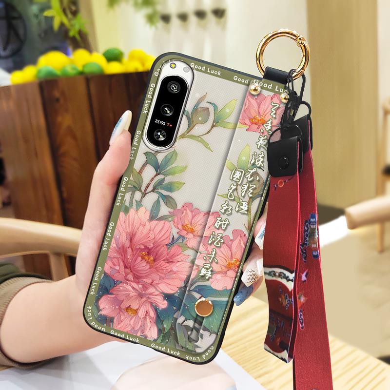 Durable Protective Phone Case For Sony Xperia5 IV Phone Holder Lanyard Shockproof Waterproof Ring Anti-dust Fashion