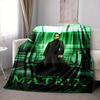 1pc Matrix, Neo Blanket Lightweight Flannel Throw For Sofa, Bed, Travel, Camping, Livingroom, Office, Couch, Chair, And Bed
