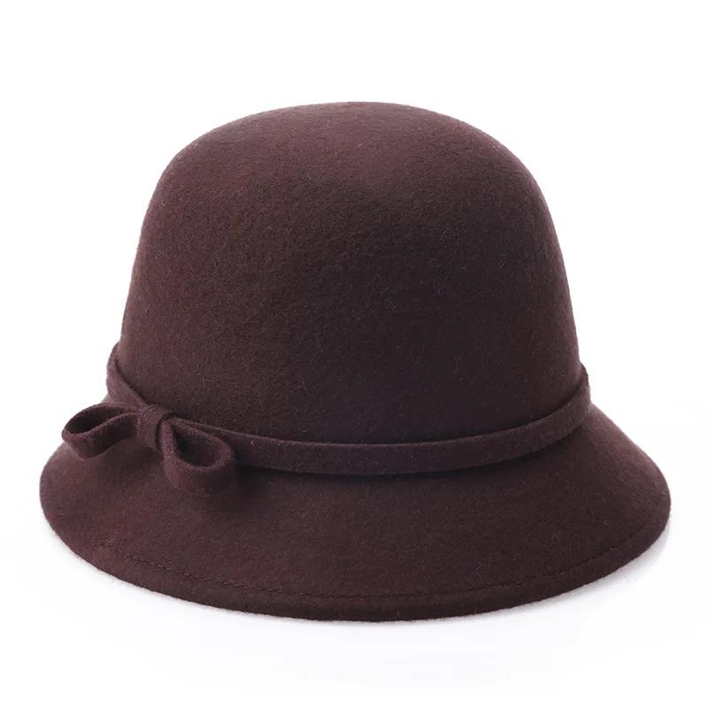2025 Women’s Pure Wool Felted Cloche Hat Winter Warm Bowl Cut Bucket Cap for Outdoor Chic Autumn Winter Fashion