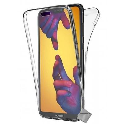 Thin 360 Full Silicone Gel Case For Huawei P20 Lite + Screen Protector - Transparent - LRXIFY-C0124 S07AA8