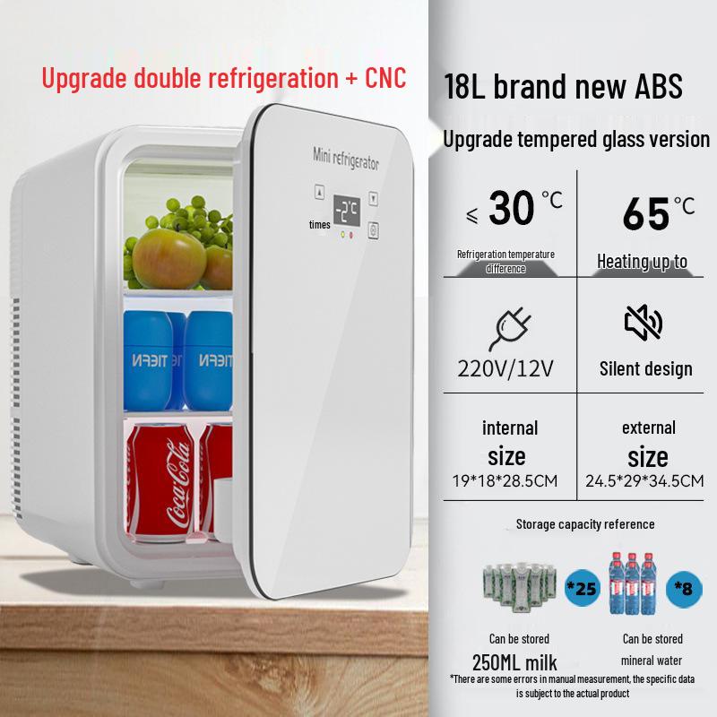 Compact Mini Fridge - Cooling & Heating for Cosmetics, Dorms, Cars, Home