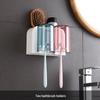 Wall-Mounted Toothbrush and Cup Holder