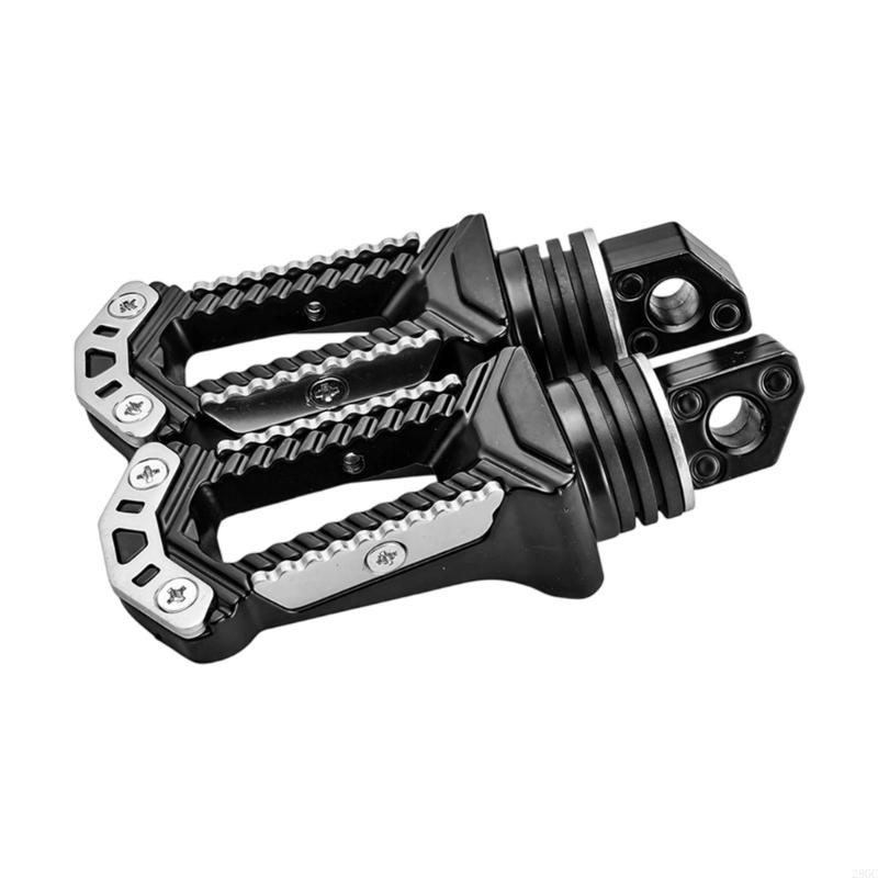 28GC Pair Ergonomic Motorcycle Passenger Foot Pegs Weather Resistant Aluminum & New Moon Footpegs for Long Lasting Use