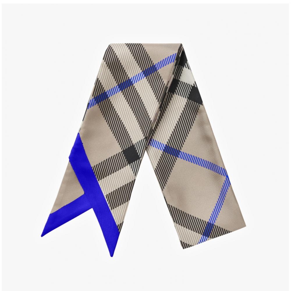 Burberry 8088138 A3888 Check Twily Silk Scarf