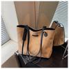 Suede Bag Women's Large-capacity New Autumn and Winter Versatile Shoulder Bag Rhombus Commuter Tote Bag