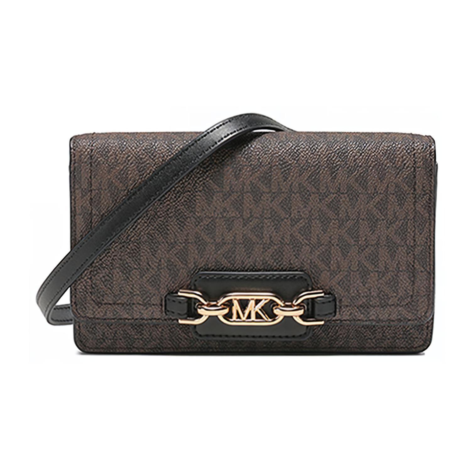 

Новый клатч MICHAEL KORS Heather из искусственной кожи, сумка через плечо, маленький, женский, коричневый 32F2G7HC1B-BROWN-BLK 18*6*11CM