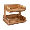 Elegant Wooden Fruit Organizer with Levels