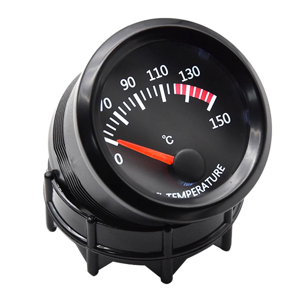 2" 52MM Oil Temperature Gauge with Sensors 50~150 Celsius 2" Gauge Universal White LED Smoke Len Digital 12V Car Truck Pointer