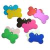 Cheap Multicolor Aluminum Dog Collar Tags Custom Logo Bone Shape Features Lights Solid Pattern Material