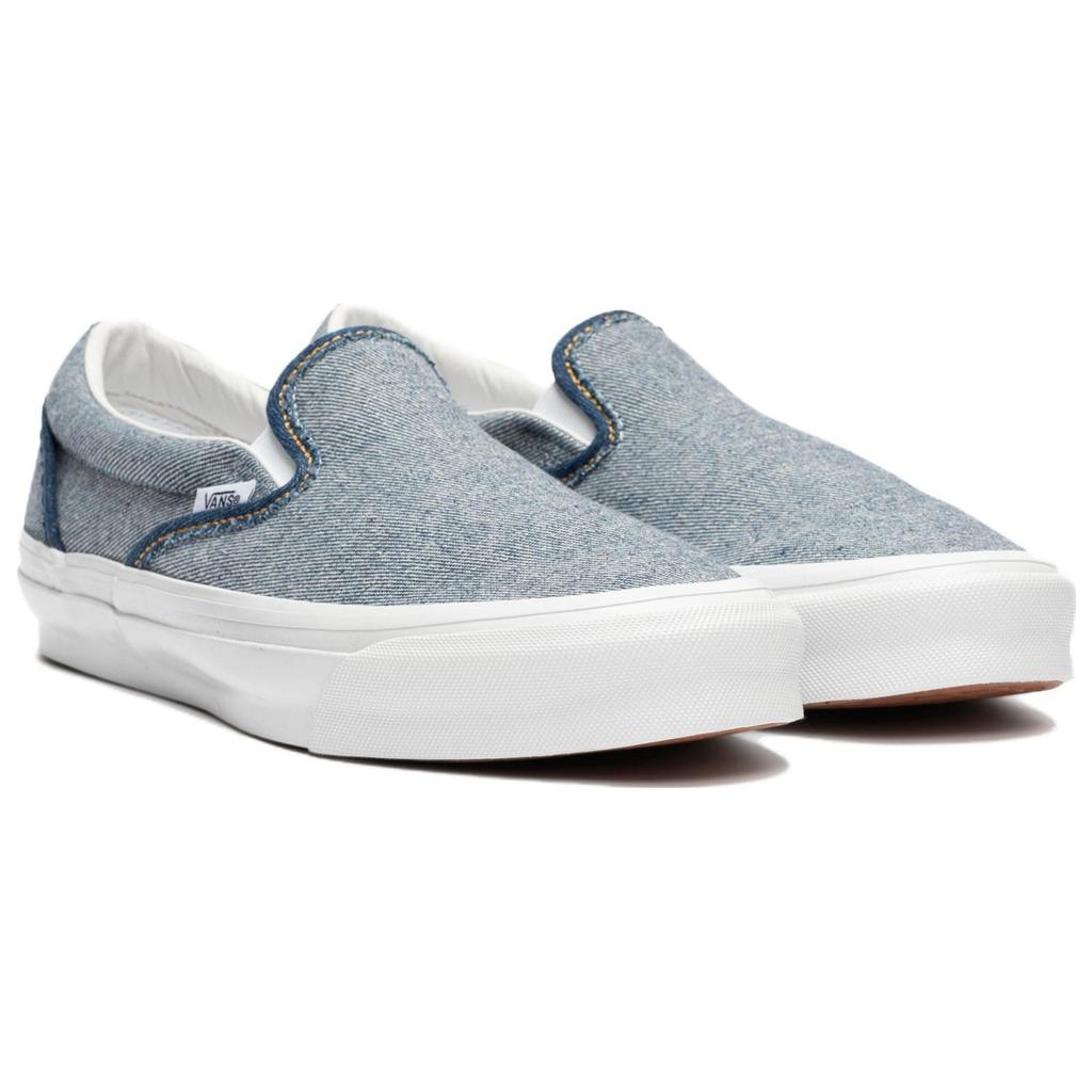 Vans OG Classic Slip-On Inside Out Denim Unisex Sneakers Blue Indigo VN0A32QNIND