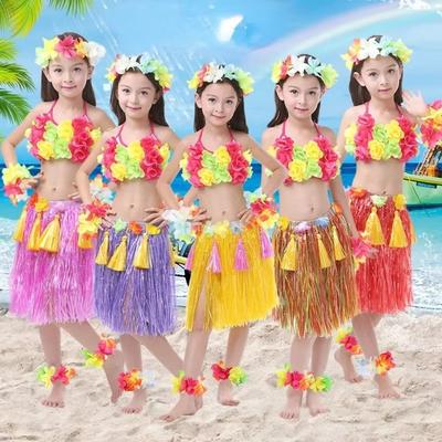 7/8Pcs Costume Hawaiian Costumes Wristbands Hula Dancer Costume  Hawaii Party Supplies
