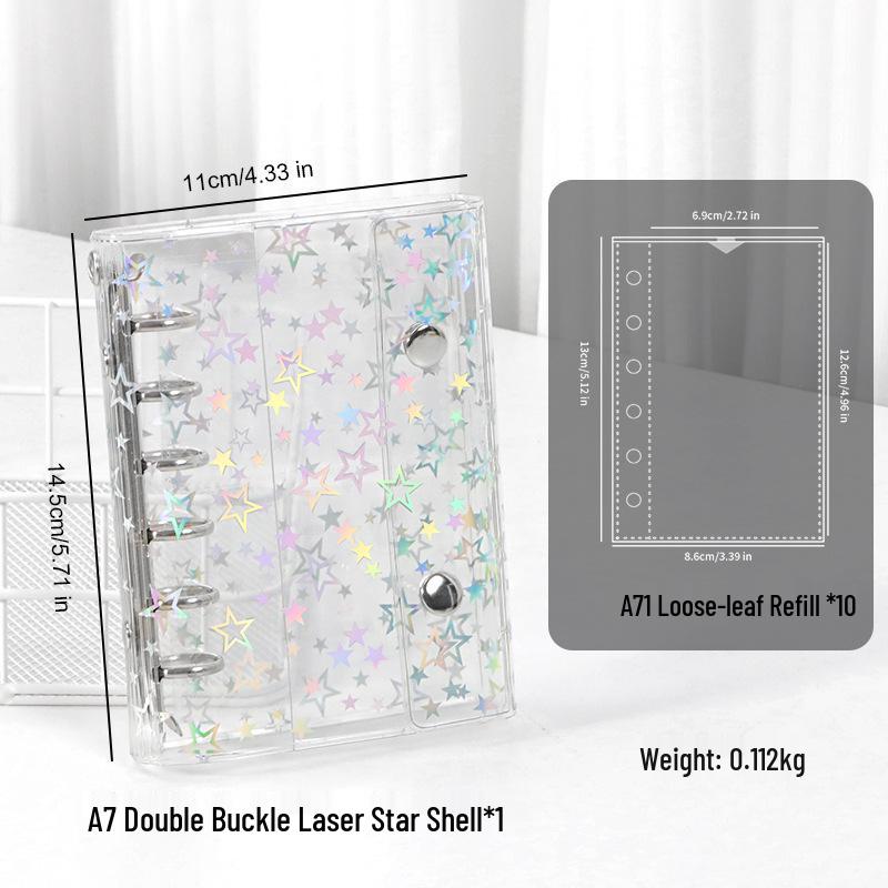 M5 Portable A6/A7 Binder Album with Transparent PVC Cover for Idol Photocard Storage