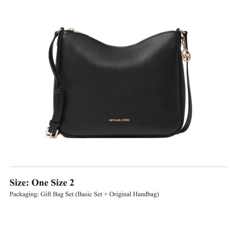 Michael Kors Nayla Cow Leather With Artificial Leather Crossbody Bags Medium Women's Black 35S6G5ZM2L-BLACK