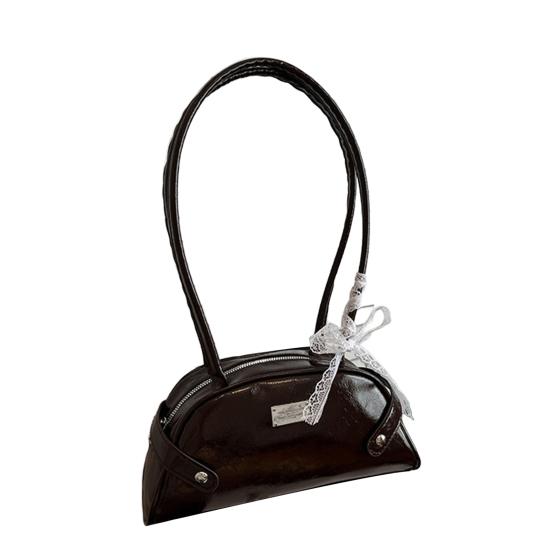 

Женская ретро сумка через плечо из искусственной кожи, повседневная сумка-тоут, ручная сумка на молнии, сумка через плечо, сумка подмышку для ежедневных поездок на работу и путешествий кофейный