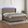 VidaXL Bed Slatted Base with Mattress and LEDs, Upholstered Bed, Double Bed, Adult Bed for Interior Bedroom, 3138169