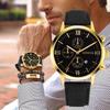 Men's 3-Piece Business Gift Set: Watch, Bracelet, and Necklace for Holidays or Birthdays