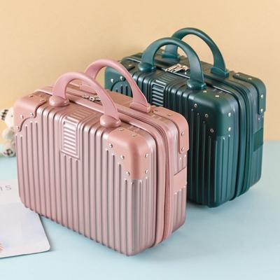 14 Inch Mini Reiskoffer Make-upkoffer Handbagage Organizer Make-upkoffer Kleine Wachtwoorddoos Boardingkoffer voor Vrouwen Meisjes