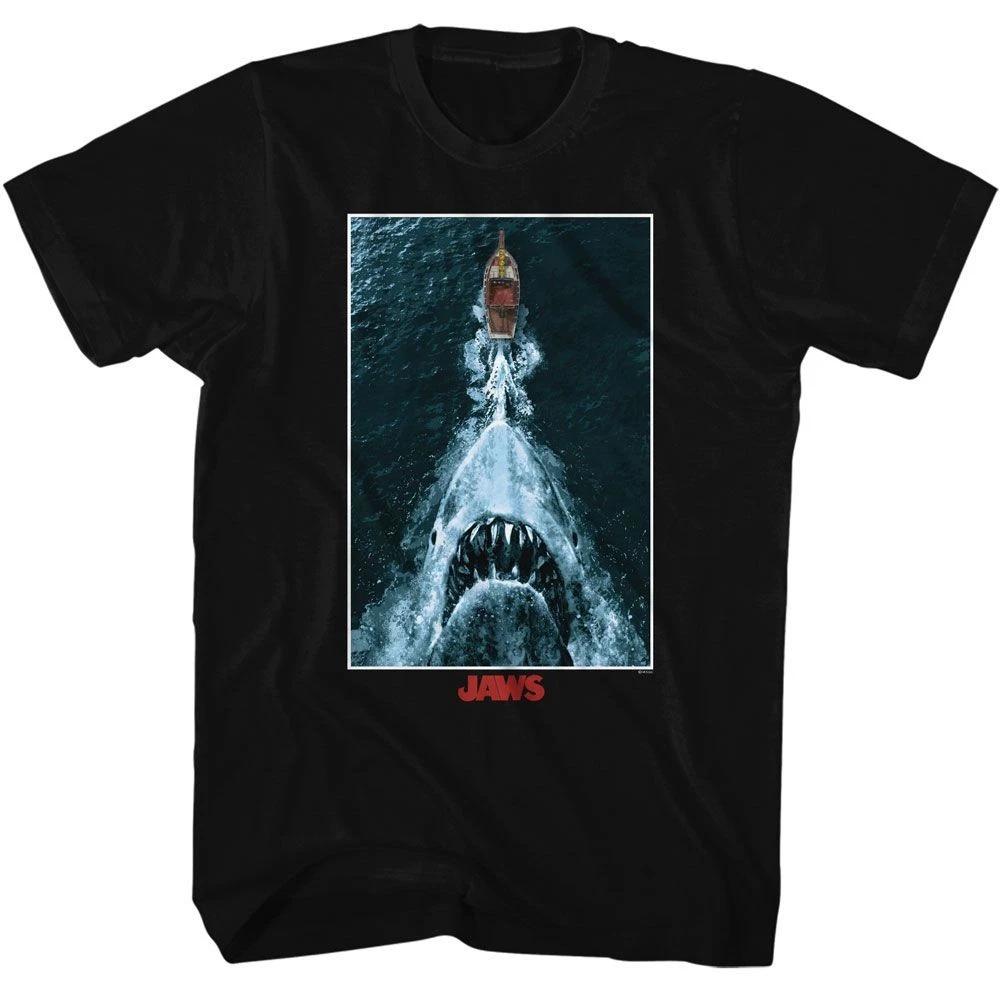 Jaws Shark Chasing Boat Poster Movie Children s T-shirt 130