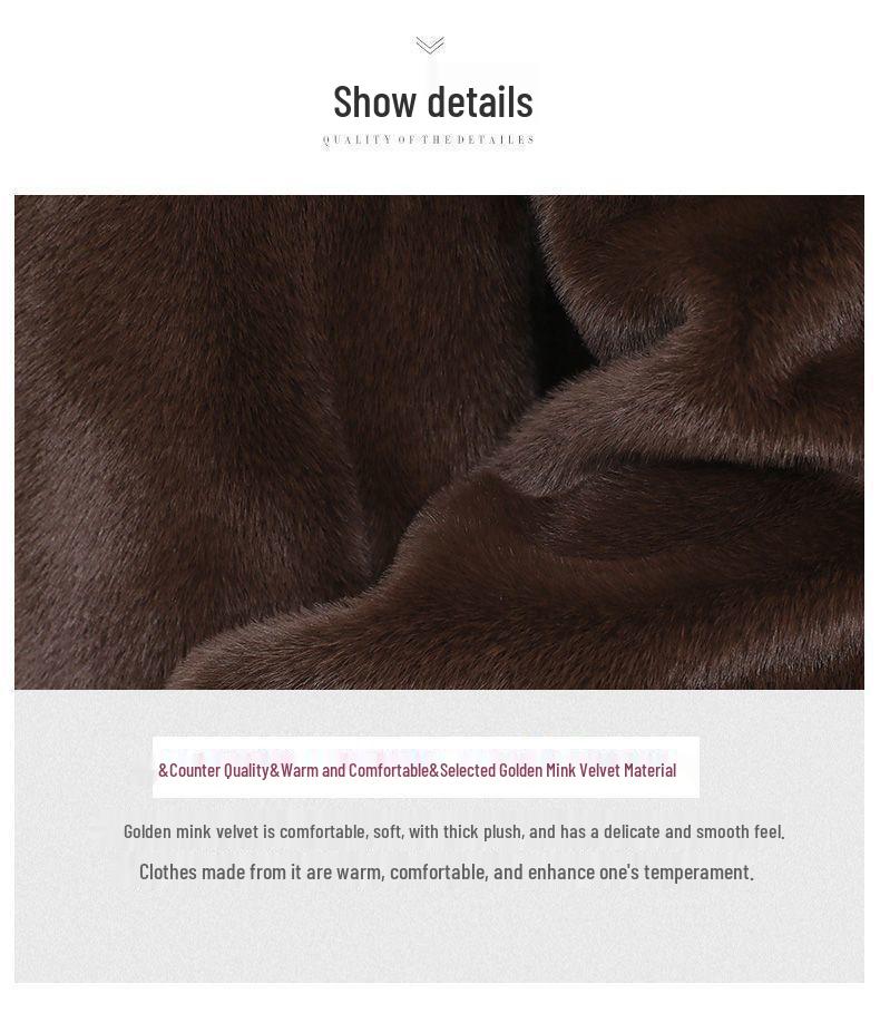 Women's Faux Mink Fur-Lined Fashionable Coat - Spring/Autumn Versatile Top