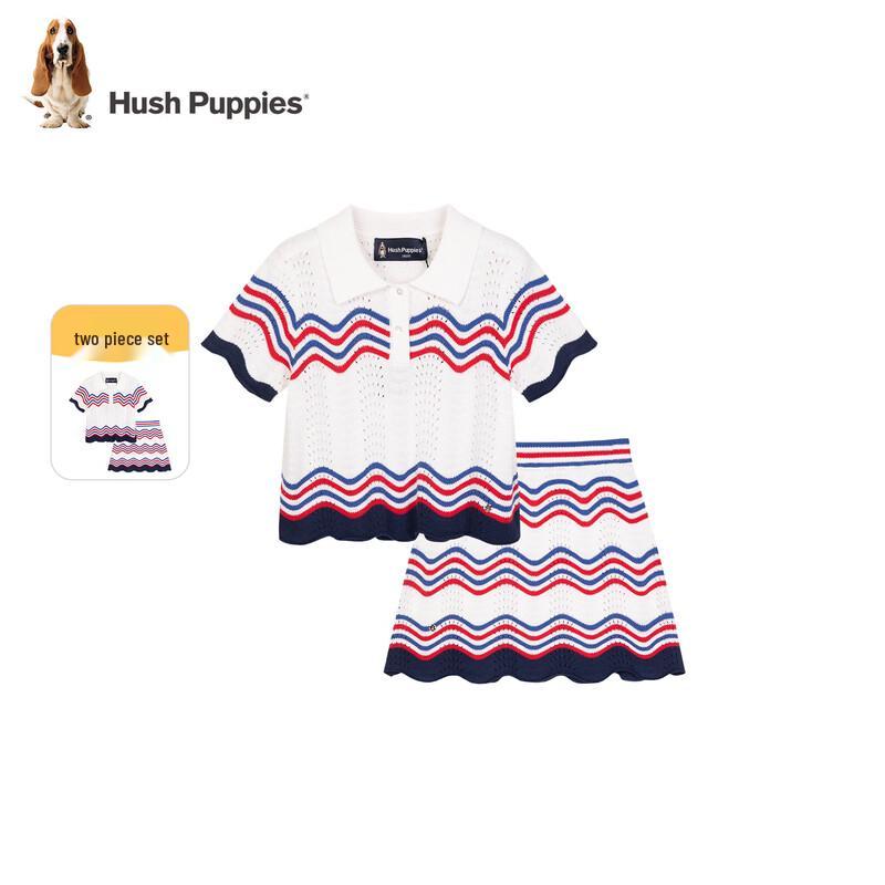 

Hush Puppies Girls Striped Knit Polo Short Set 140