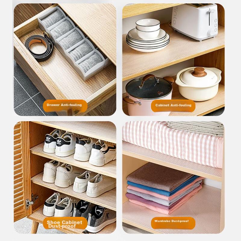 Kitchen Cabinet Liner, Drawer Pad, Waterproof, Moisture-Proof, Oil-Resistant Sticker, Wardrobe And Shoe Cabinet Dustproof Mat, Transparent, 45*150cm