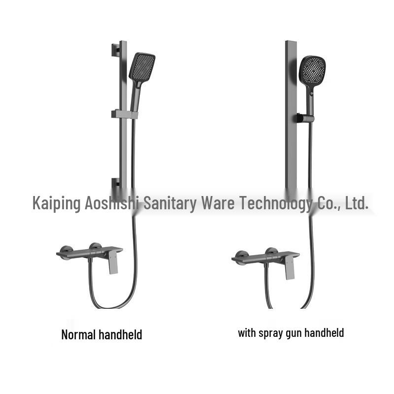 TLXT Pressurized Waterfall Shower Faucet with Storage and Spray Gun