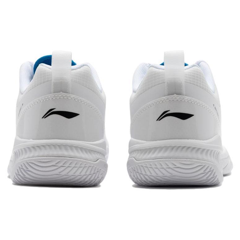 Li Ning Gladiator Textile, Synthetic Leather Cushioning, Wear Resistant Low Top Badminton Shoes Unisex Standard White AYZT011-1