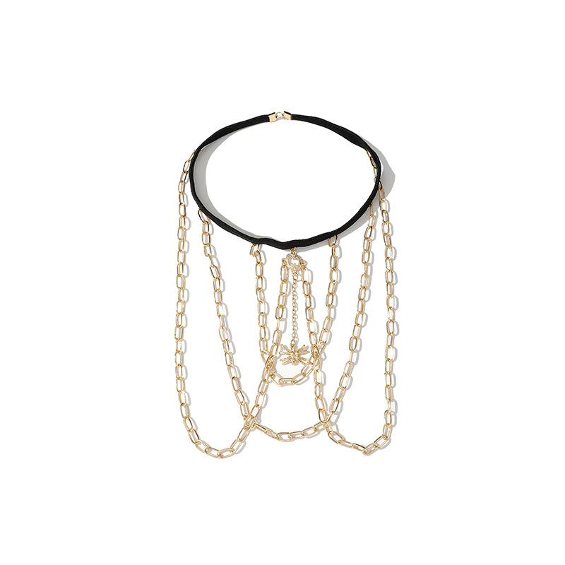 Exaggerated Elastic Rope Spider Multi-Layer Leg Chain, Beach Sexy Multi-Layer Chain Leg Decoration